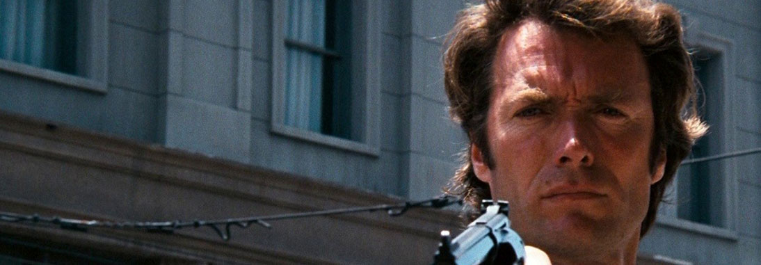 Attore famoso Clint Eastwood in Dirty Harry
