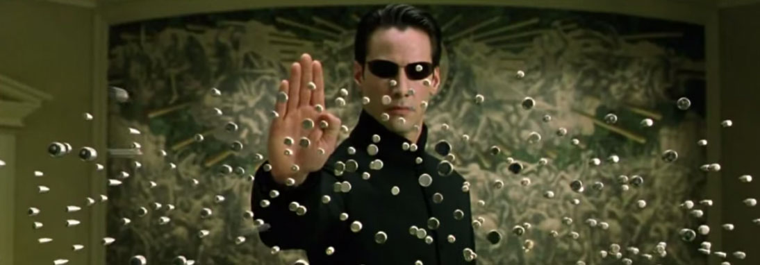 Attore famoso Keanu Reeves in matrix