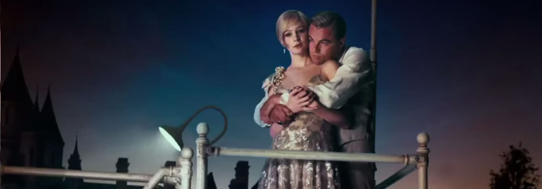 Attore famoso Leonardo Dicaprio in il grande gatsby