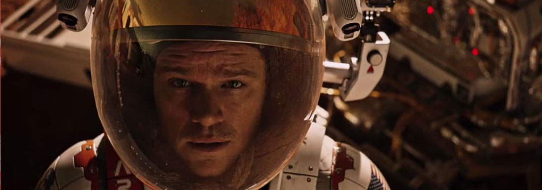 Attore famoso Matt Damon in the martian