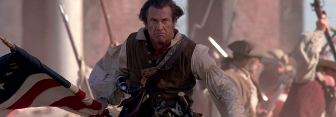 Attore famoso Mel Gibson in il patriota
