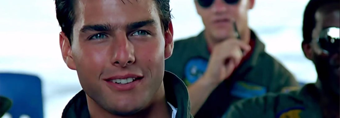 Attore famoso Tom Cruise in top gun
